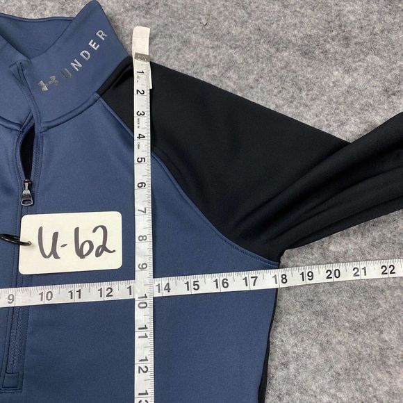 Under Armour Womens Pullover Medium FITTED Cold Gear 1/4 Zip Thumb Holes - Picture 4 of 12